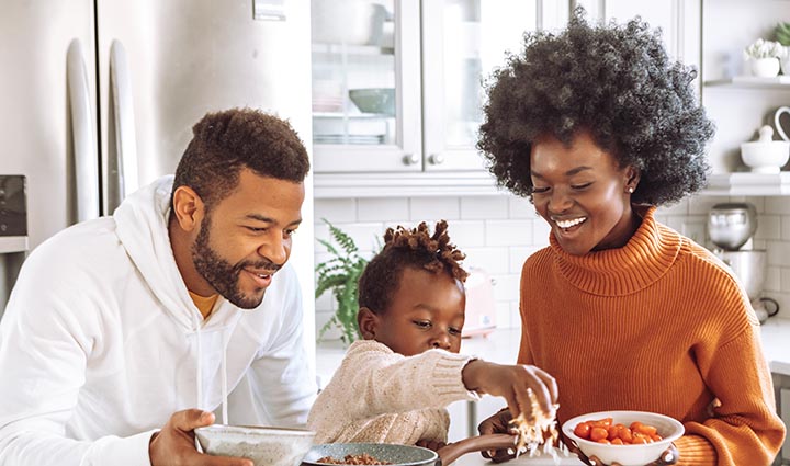 Whole Life Insurance - family eating a meal